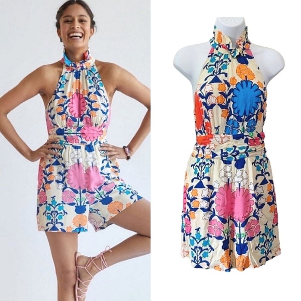Plenty by Tracy Reese Ruffled Floral Romper